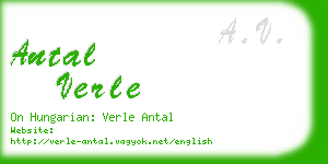 antal verle business card